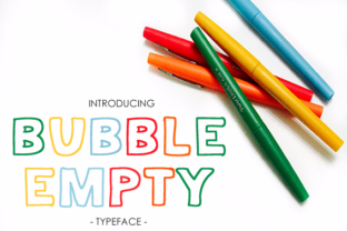 Bubble Empty Typeface for Editorial Design