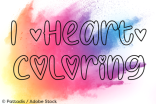 I Heart Coloring Font for Creative Campaigns