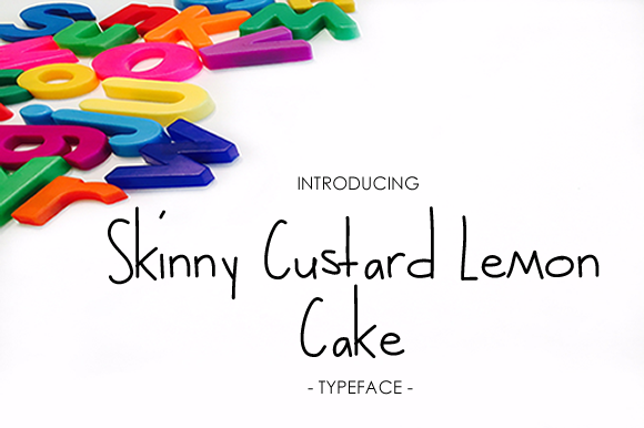 Skinny Custard Lemon Cake Font for Editorial Design