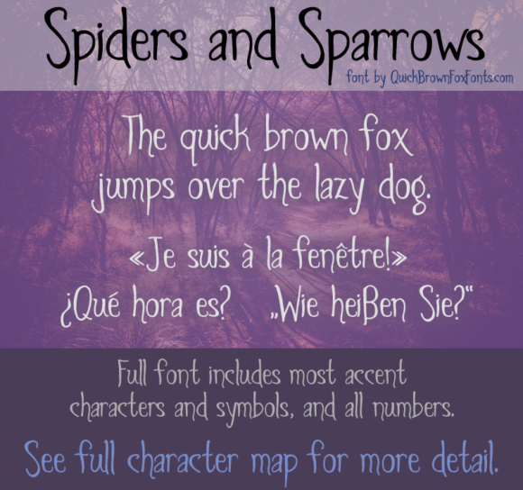 Spiders and Sparrows Font Review for Campaigns