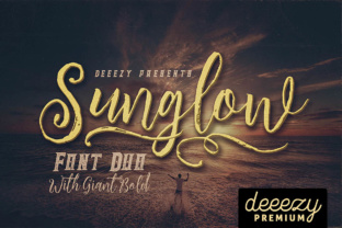 Sunglow Font for Vintage Craft Designs